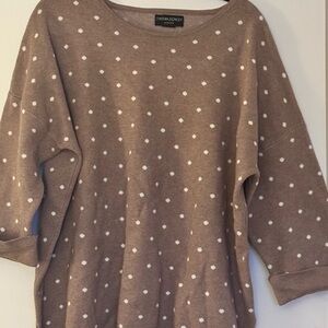 Cynthia Rowley Brown Polka Dot Sweater